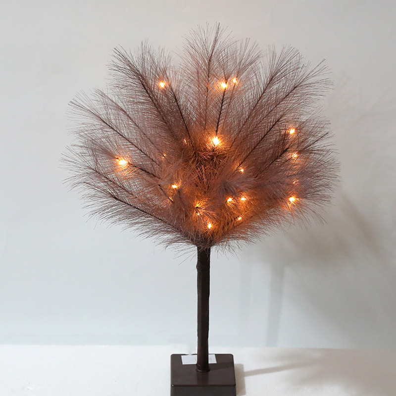 Fog Purple Patented Simulated Pampas Grass LED Romantic Decoration Round Tree Light