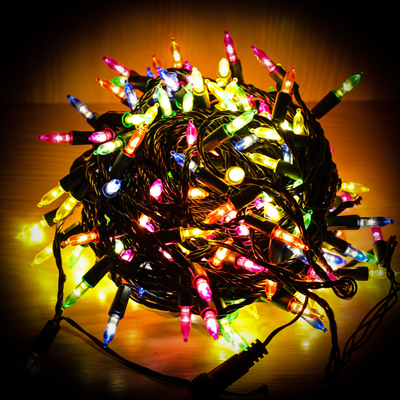 LED Small Colorful Light String Colorful Color Changing Stars Neon Light Decoration