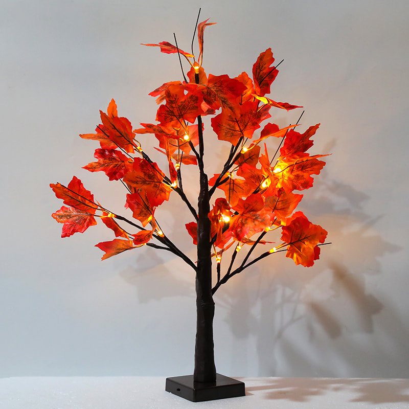 LED Table Tree Light Maple Leaf Decorative Ornaments
