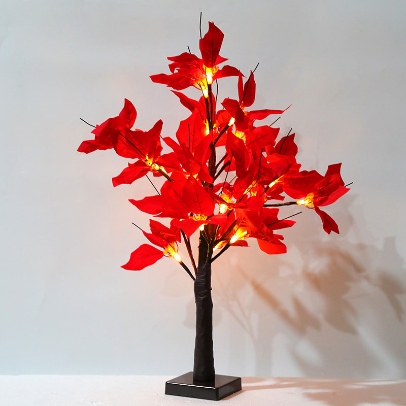 LED Maple Leaf Pumpkin Lantern Table Tree Lantern